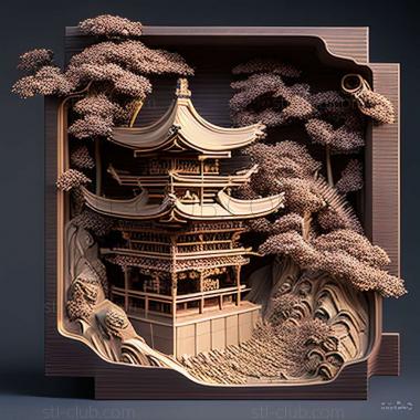 3D model Dazaifu in Japan (STL)